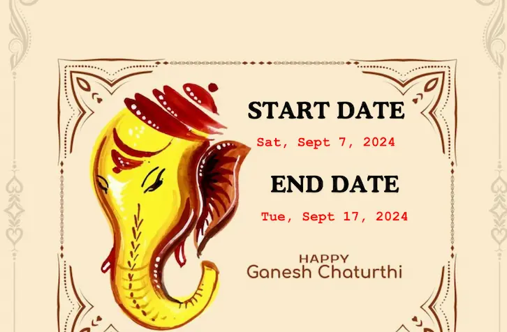 Ganesh Chaturthi 2024 Start and End Date USA