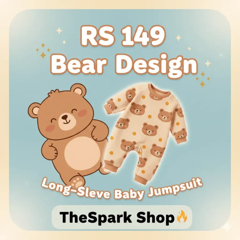 RS 149 Bear Design Long-Sleeve Baby Jumpsuit TheSpark Shop Review