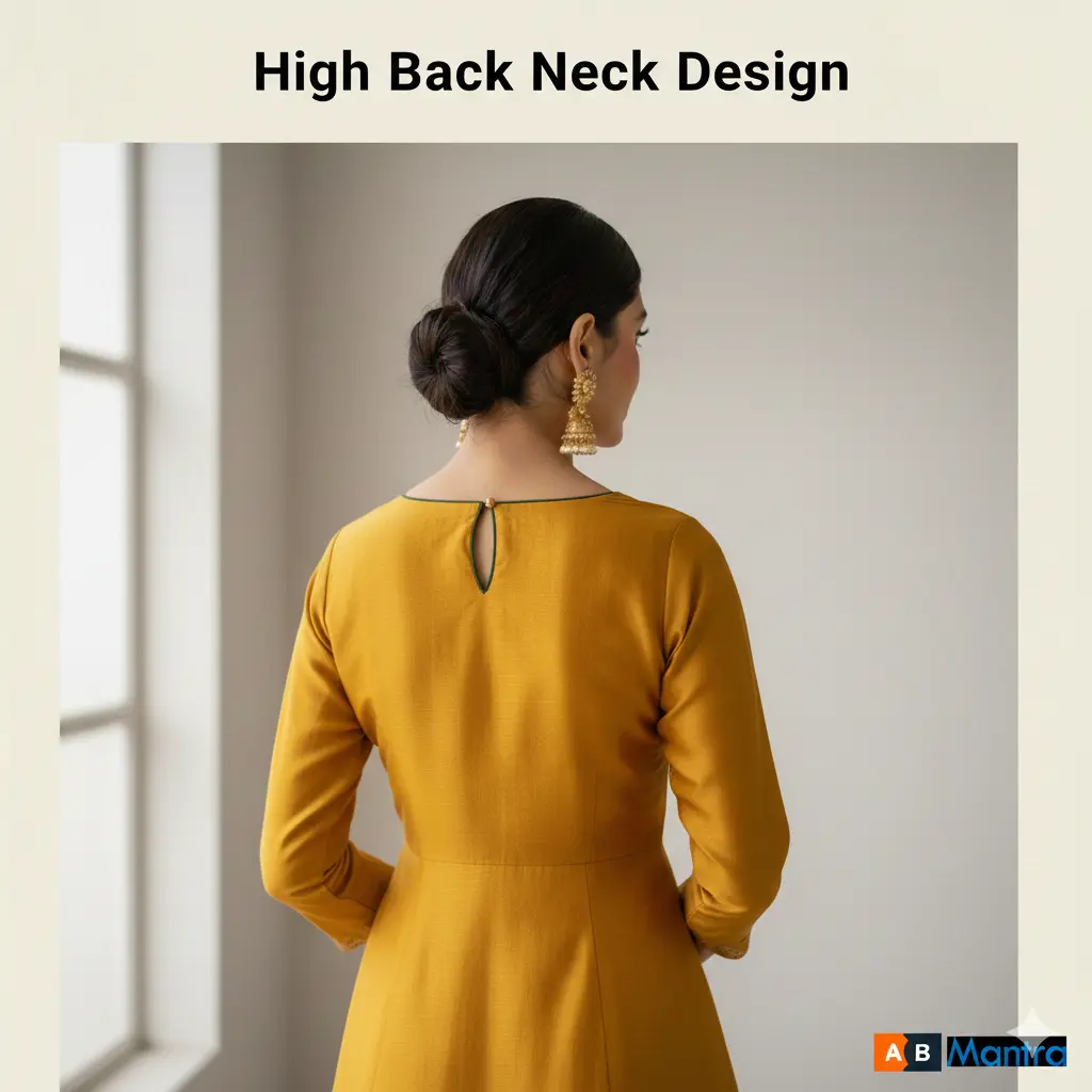 high back neck design for suit