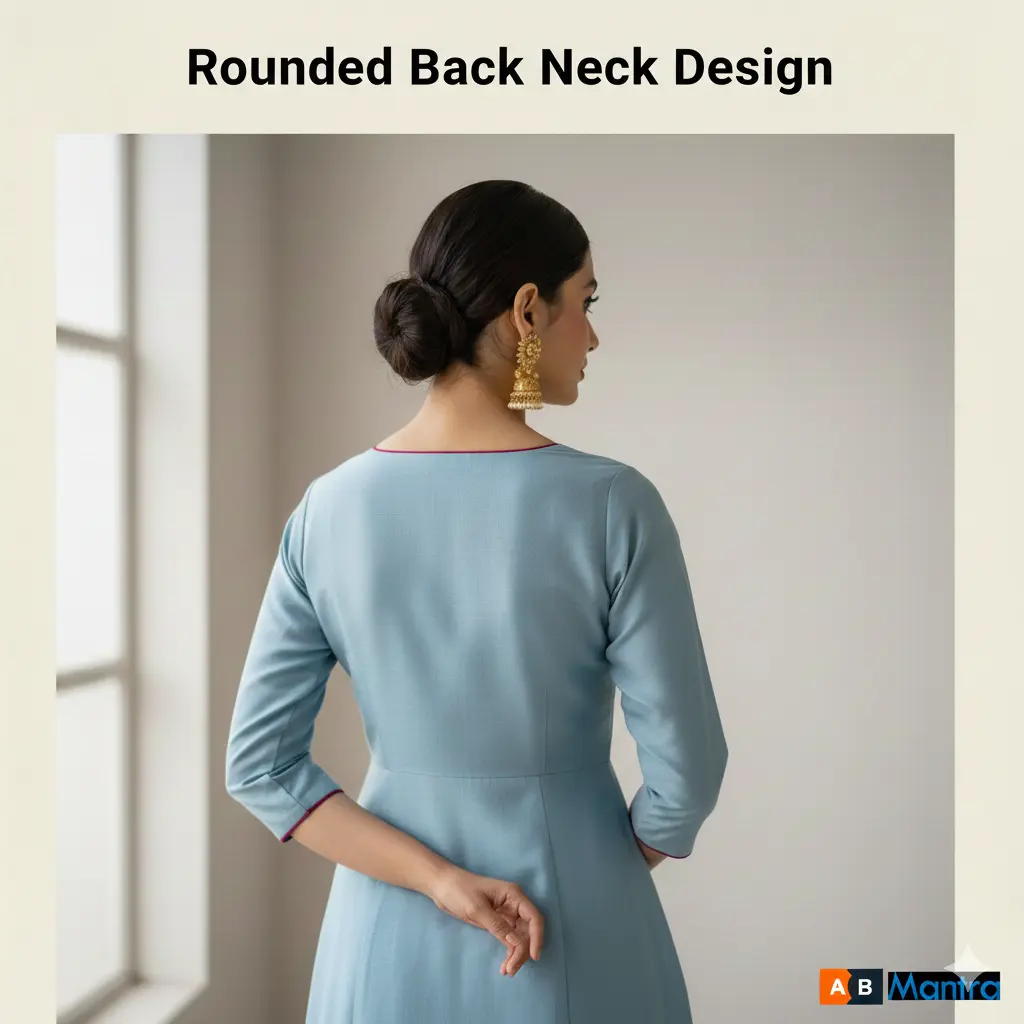 rounded back Suit neck Design