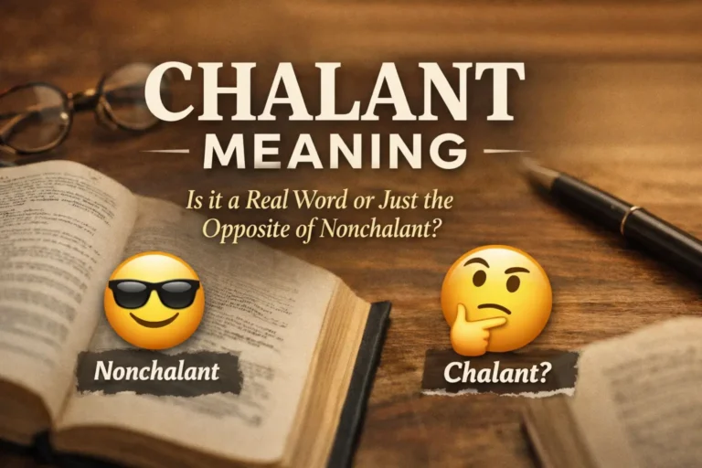 Chalant meaning explained with nonchalant comparison in English