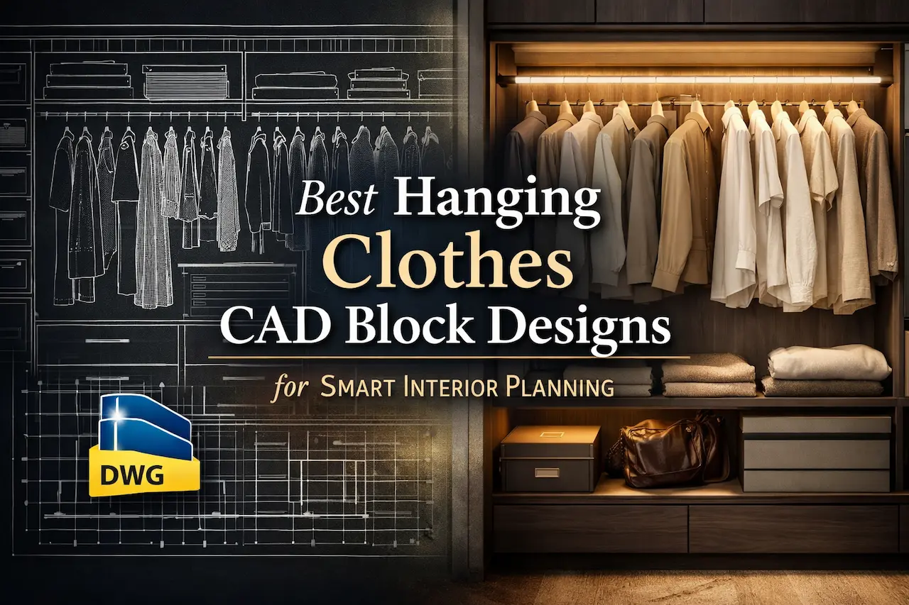 hanging clothes cad block