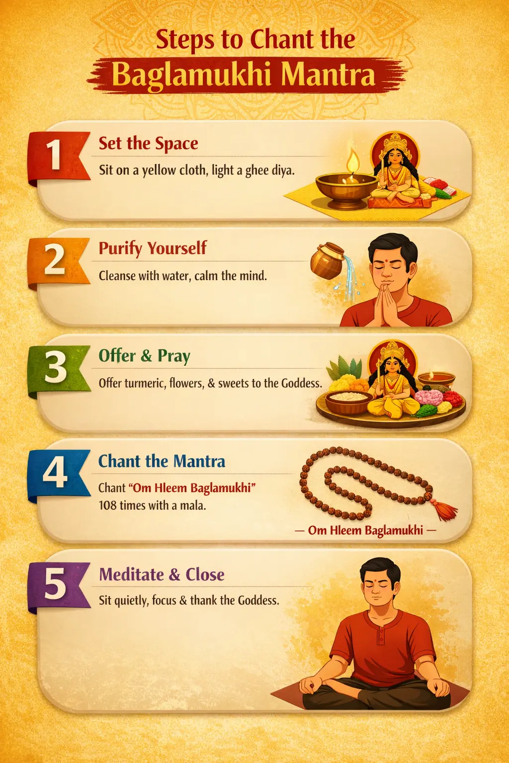 steps to chant maa baglamukhi mantra