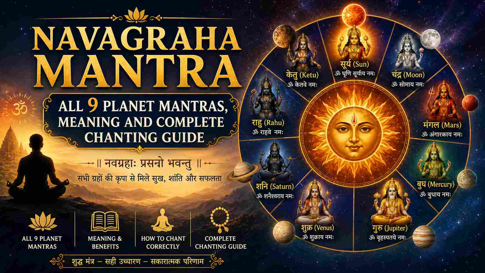 Navagraha Mantra: All 9 Planet Mantras, Meaning and Complete Chanting Guide