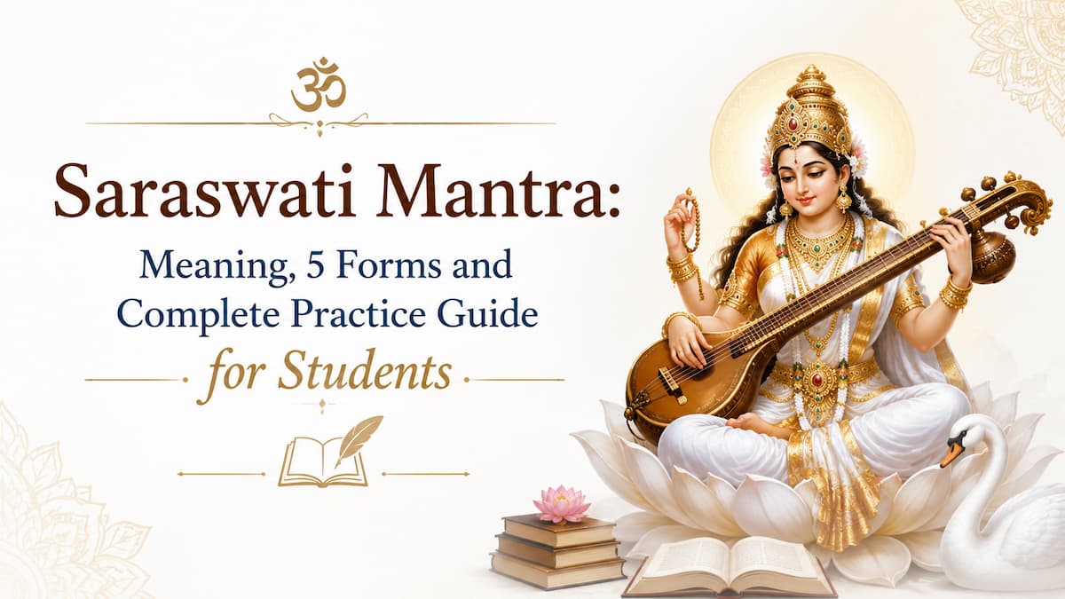 Saraswati Mantra: Meaning, 5 Forms and Complete Practice Guide for Students