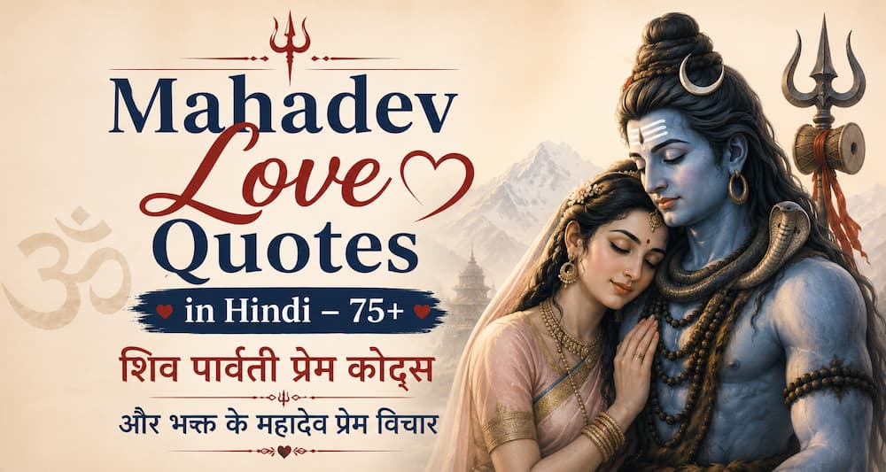 Mahadev Love Quotes in Hindi – 75+ शिव पार्वती प्रेम कोट्स और भक्त के महादेव प्रेम विचार